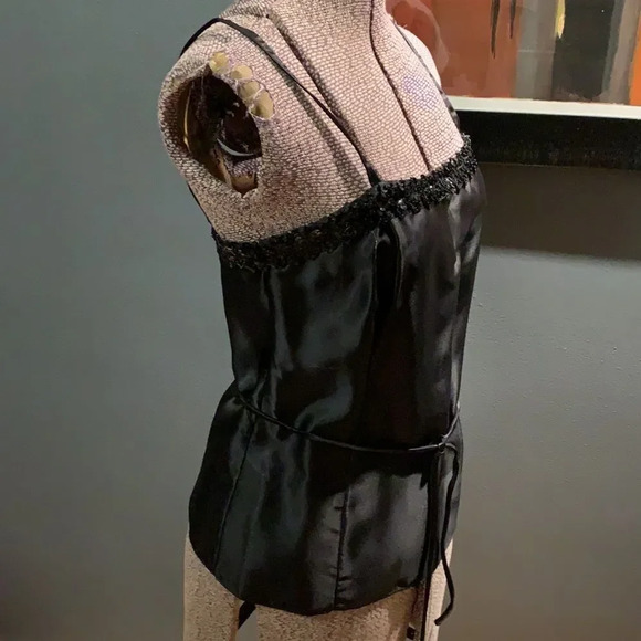 Ten Karats black satin sequin trim camisole, small - Picture 4 of 7